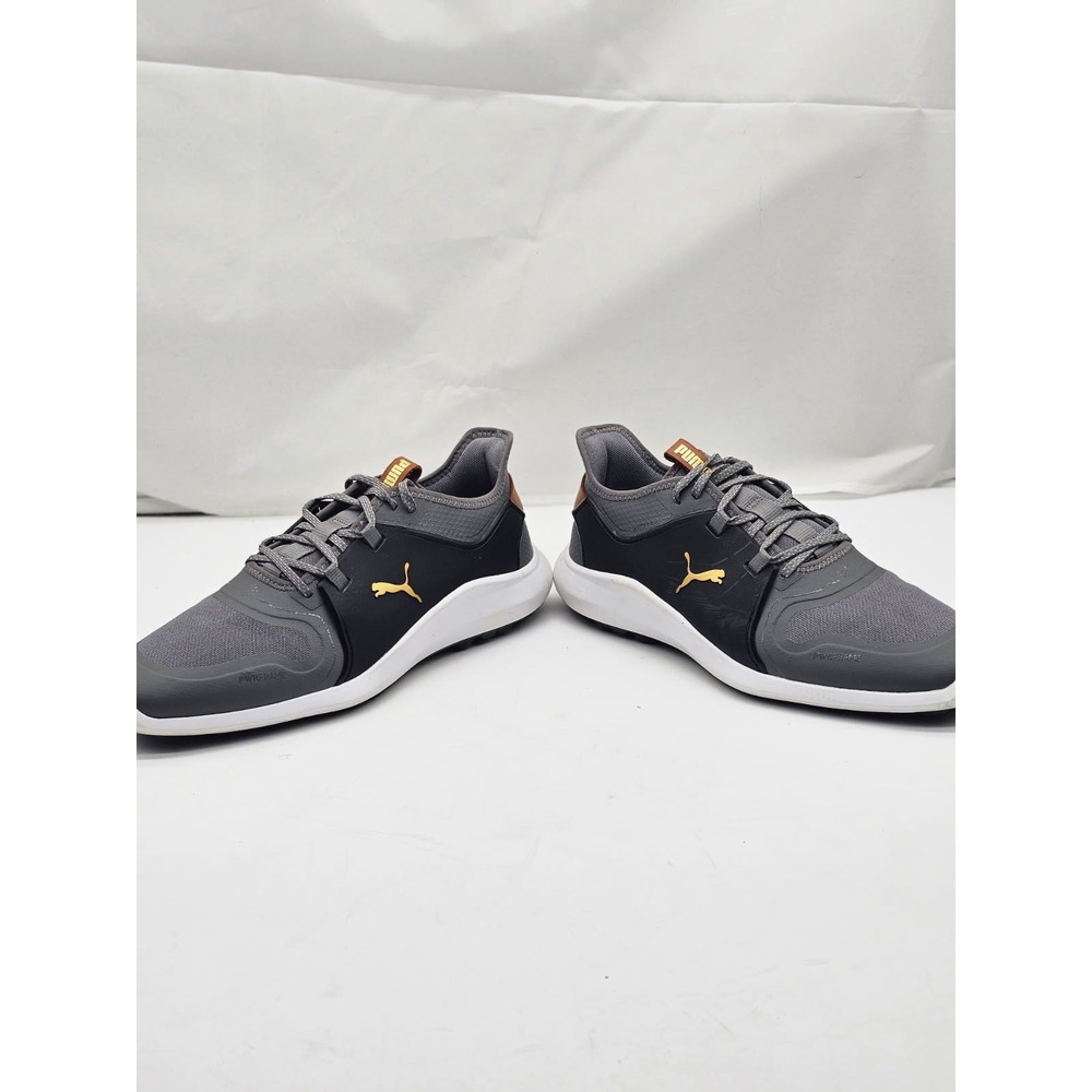 Puma Ignite Fasten8 Golf Shoes Mens 9.5 Grey Black 193000-01 Spikeless - Picture 9 of 13